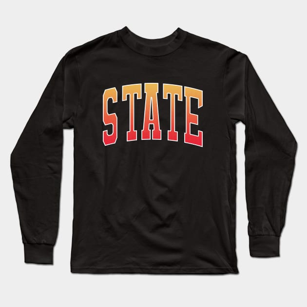 STATE RETRO Long Sleeve T-Shirt by Aspita